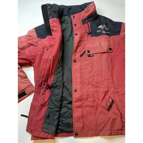 Vintage Marker Salt Lake City 2002 Winter Olympics Red Jacket Ski Coat Size L - Picture 9 of 10